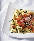 Gnocchi with tomato sauce and sage