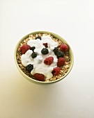 Oat muesli with yoghurt and fresh berries