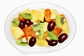 Fruit salad in a plastic container