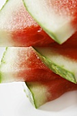 Close Up of Stacked Watermelon Slices