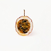 Half a Passion Fruit on White Background