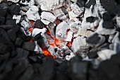 Blazing charcoal