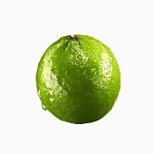 Lime with drops of water