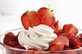 Strawberries with whipped cream