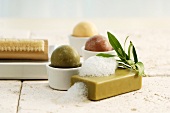 Different soaps and nailbrush