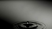 A drop falling into water (close-up)