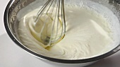 Whipping cream with a whisk