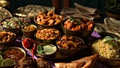 Various Indian dishes