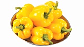 Yellow peppers in a dish