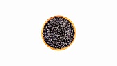 Black beans in a dish