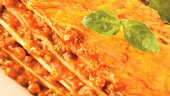 A portion of lasagne