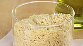 Orzo pasta in a container