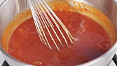 Barbecue sauce being boiled