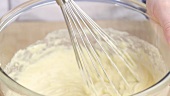 Butter cream being whisked
