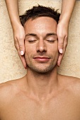 Man having facial massage