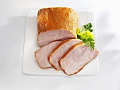 Smoked, cured loin of pork (partly sliced)