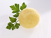 Potato dumpling with parsley