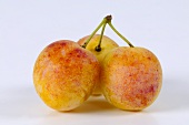 Three yellow plums
