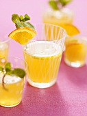 Orange cocktails with mint