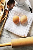 Brown Eggs and Baking Tools