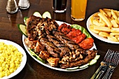 Mixed grill with chips