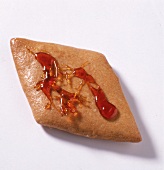 Lebkuchenrhomben: hell und unglasiert, mit Honig beträufelt