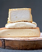 Close-up of stack of cheese