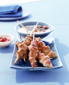 Hähnchen Satay mit Erdnuss Sauce 