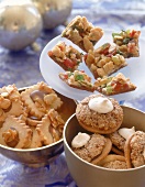 Florentiner, Schoko-Krokant-Kekse, Schoko-Nuss-Baisers