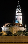 Stadt Cesky Krumlov bei Nacht