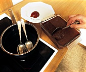 Mousse portionieren Step 8  für Mousse au chocolat