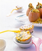 Herbal eggs stuffed in egg shells