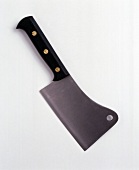 Close-up of cleaver on white background