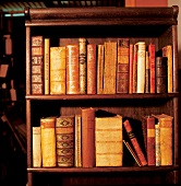Regal mit alten Büchern,Frontansicht 