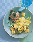 Kartoffelsalat mit Schweineschnitzel 