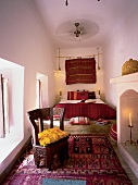 Gästehaus Dar Mouassine, Marrakesch, Schlafzimmer, orientalisch, Kelim