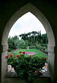 Toskana, Frateria di Padre Eligio, Blick nach außen, Garten