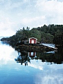 Traditional bath house in Norway, Fjord