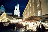 Christkindelmarkt in Salzburg im Salzburger Land, Österreich