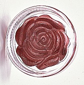 Glas- Dose mit Lipgloss in RosenForm