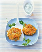 Knusprige Fisch-Cakes aus SeelachsFilet mit Cornflakes-Mantel