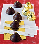 Chocolates with star shaped decoration for Christmas