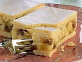 Close-up of pieces of apple pie