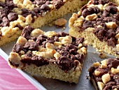 Close-up of chocolate crumble cake