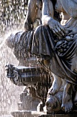Close-up of fountain at Elizabeth Square in Budapest, Hungary
