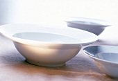 Three deep porcelain bowls