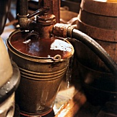 Close-up of brewing process at a private brewery in Singen, Germany