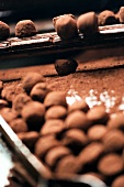 Close-up of truffles being prepared in Belgium