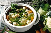 Vegetable stew in casserole
