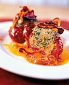 Close-up of stuffed peppers on plate